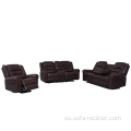 Set de sofá muebles reclinable con rocker y planeador